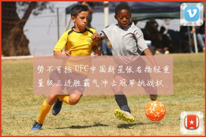势不可挡 UFC中国新星张名扬轻重量级三连胜霸气冲击冠军挑战权