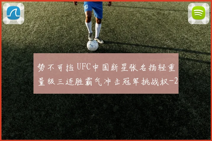 势不可挡 UFC中国新星张名扬轻重量级三连胜霸气冲击冠军挑战权
